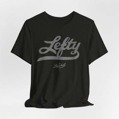 Lefty Baseball T-Shirt - Charcoal Gray Print