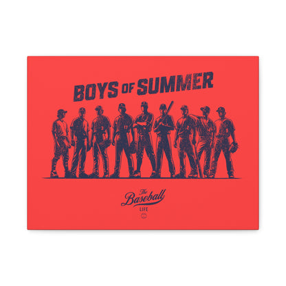 Boys of Summer Wall Art Canvas_Coral Red