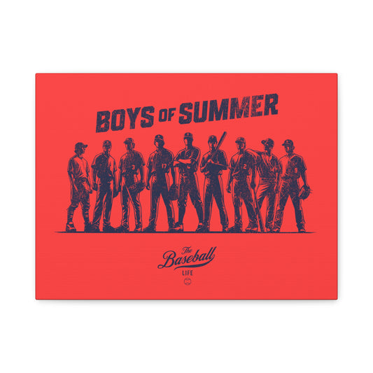 Boys of Summer Wall Art Canvas_Coral Red