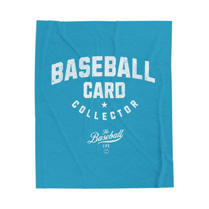 Velveteen Plush Blanket_Baseball Card Collector_Turquoise