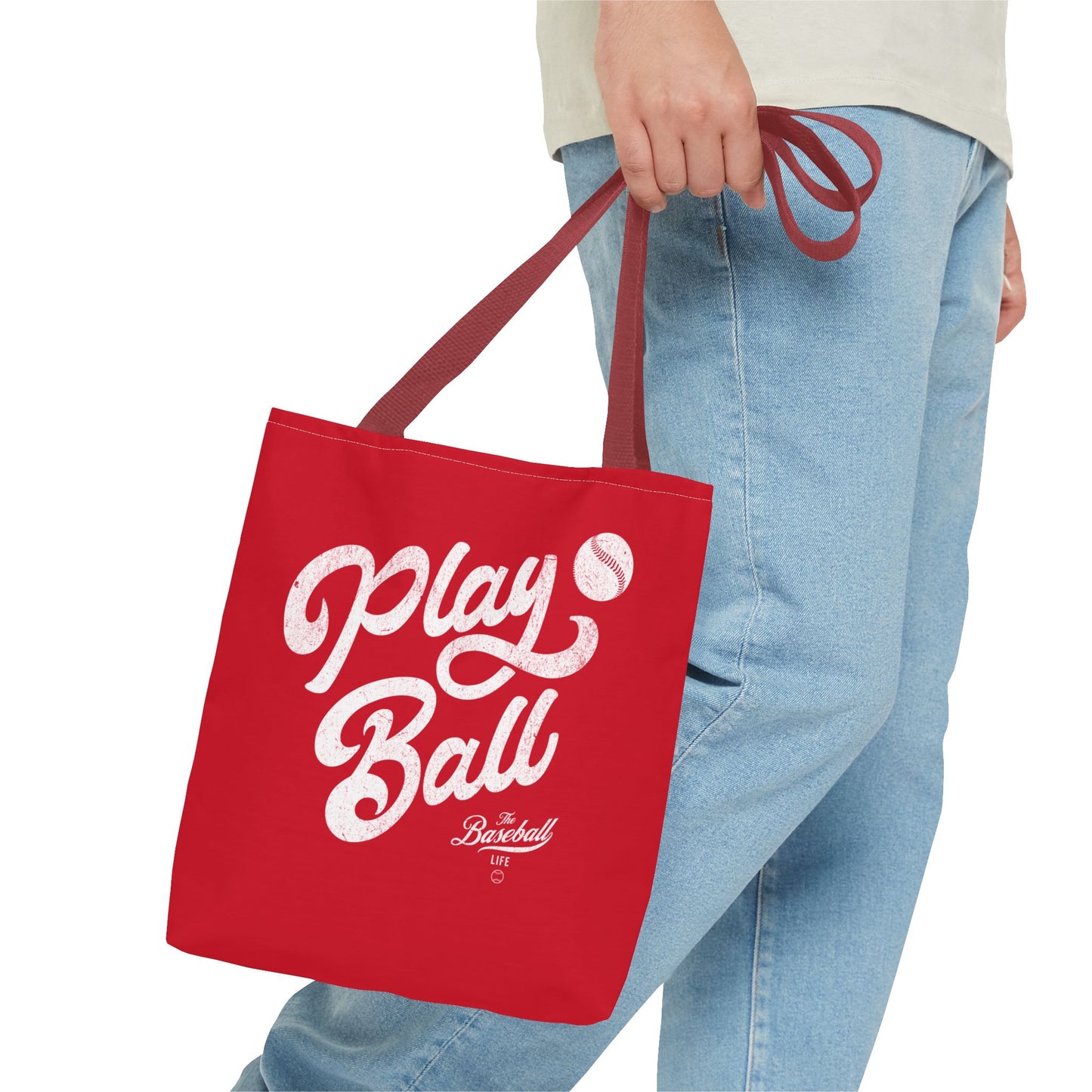 Play Ball Script Tote Bag