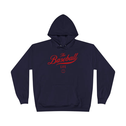 The Baseball Life Hoodie w/Grommets_Red Print