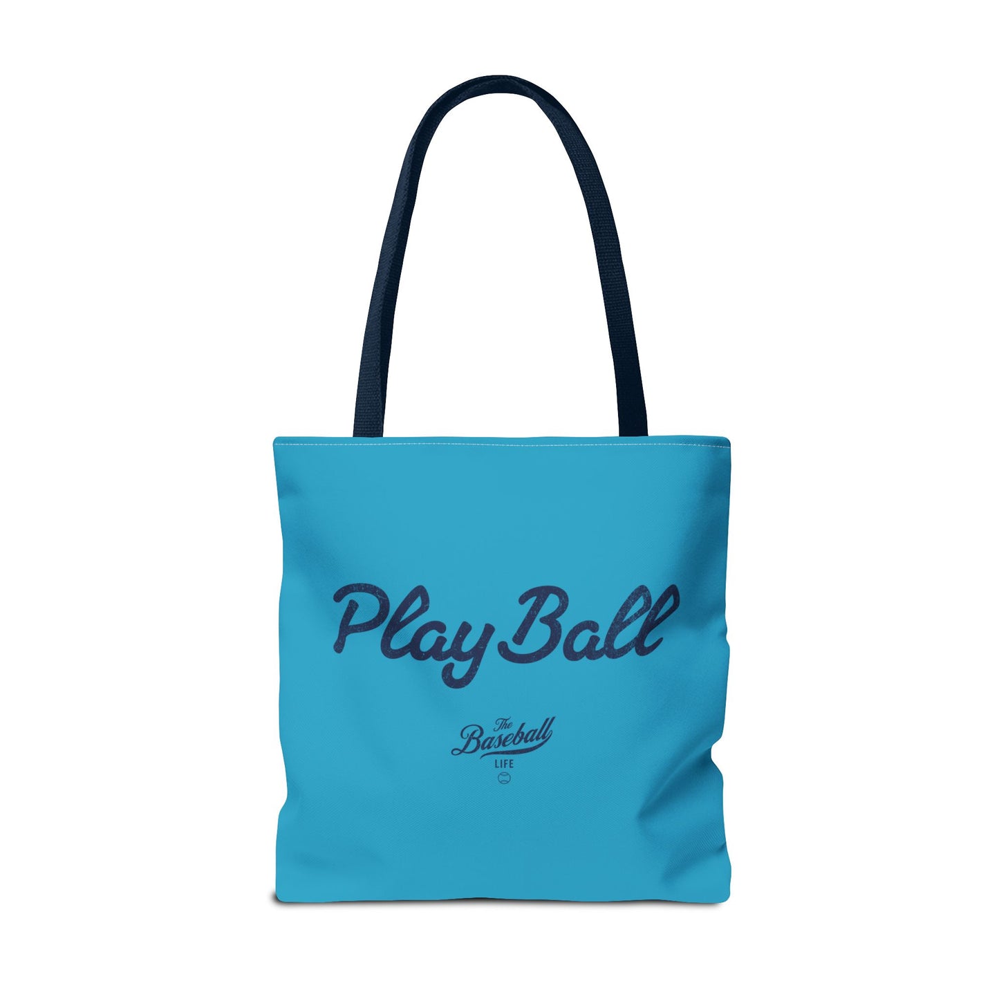 Play Ball Tote Bag_Turquoise with Navy Print