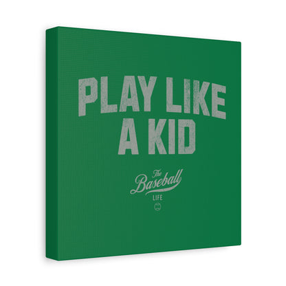 Play Like A Kid Wall Art Canvas_Green