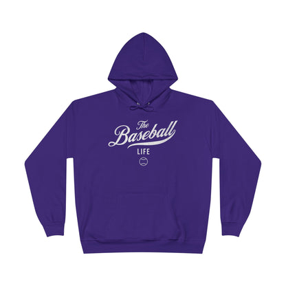 The Baseball Life Hoodie w/Grommets_White Print