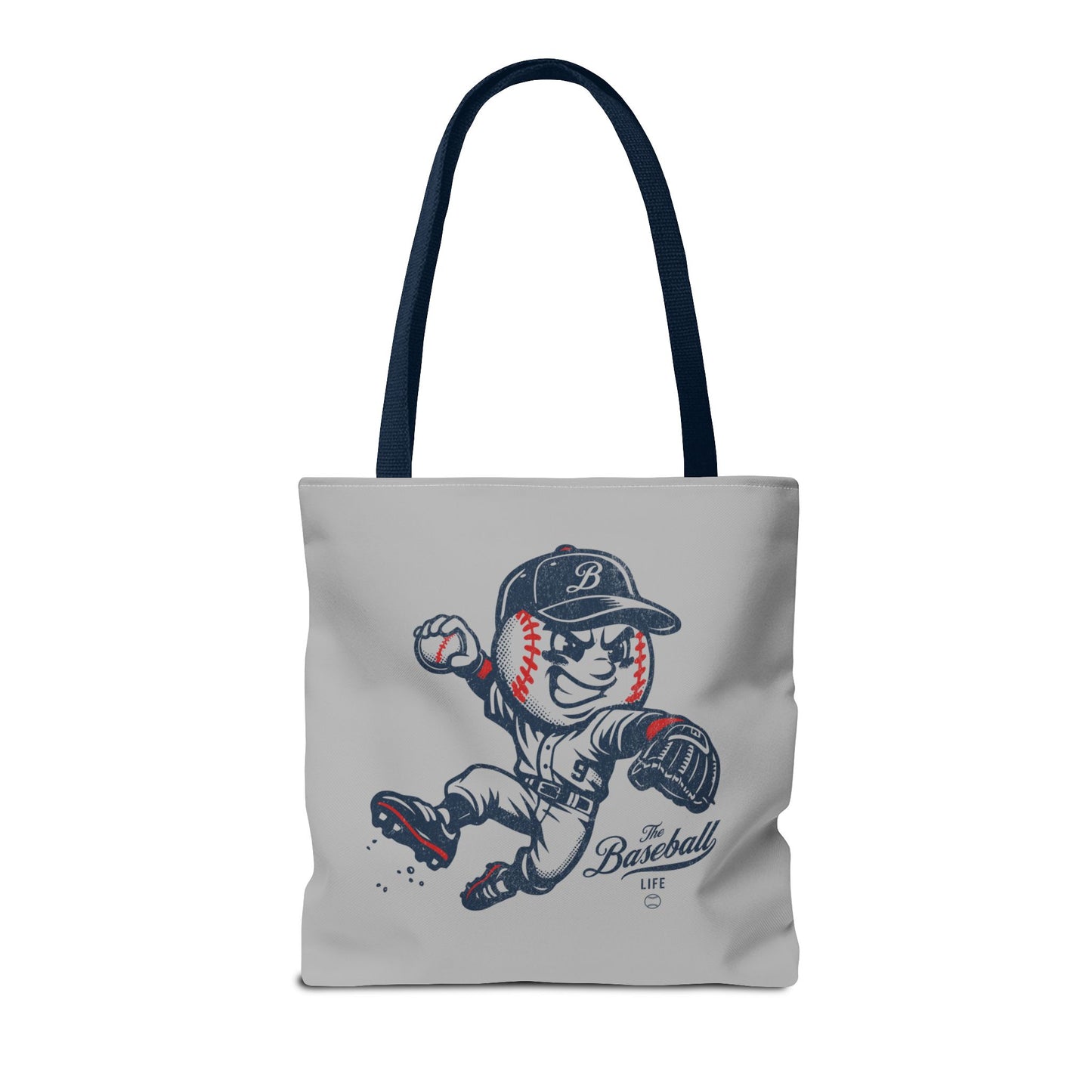 Mr. Baseball Mascot Leaping Throw Tote