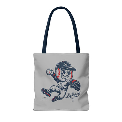 Mr. Baseball Mascot Leaping Throw Tote