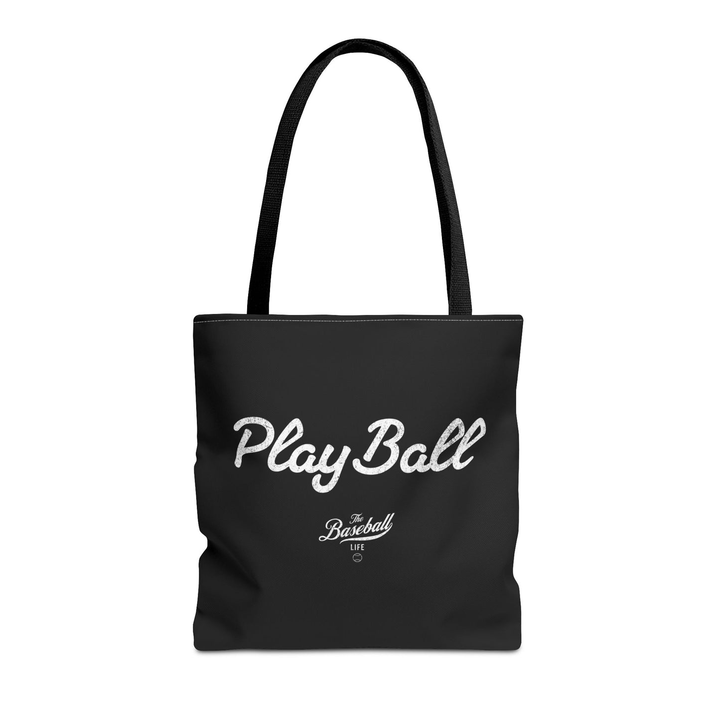 Play Ball Tote Bag_Black with White Print