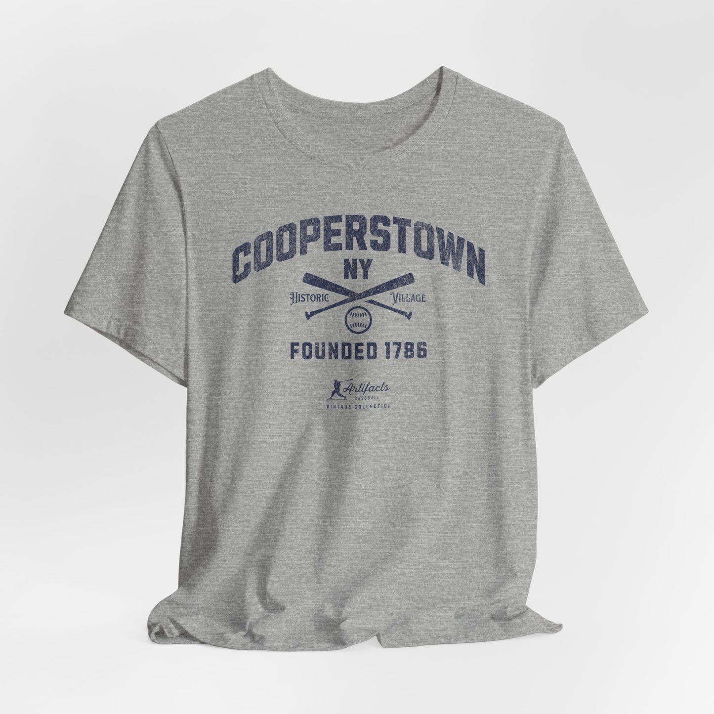 Cooperstown NY Baseball T-Shirt - Navy Print