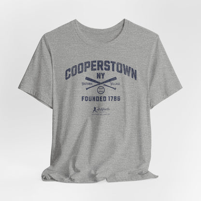Cooperstown NY Baseball T-Shirt - Navy Print