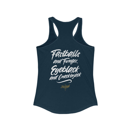 Fastballs and Fungos_Women's Racerback Tank