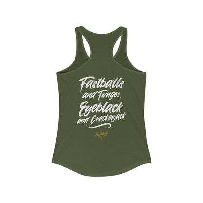 Fastballs and Fungos_Women's Racerback Tank