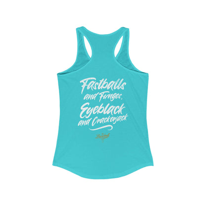 Fastballs and Fungos_Women's Racerback Tank