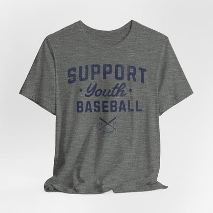Support Youth Baseball_Navy Print T-Shirt