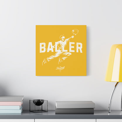 Baller Wall Art Canvas_Yellow Gold