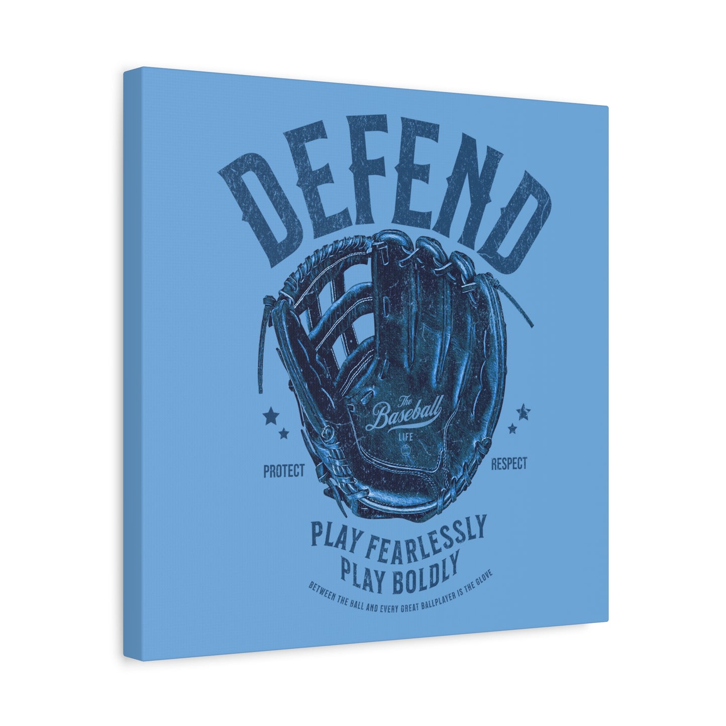 Defend Glove Wall Art Canvas_Carolina Blue