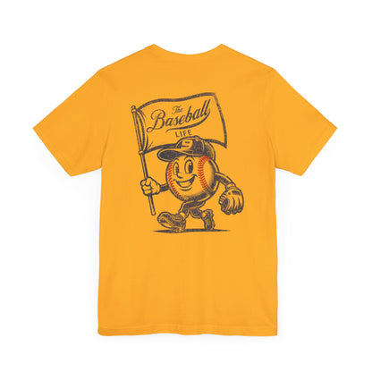 Mr. Baseball Mascot Flying Flag T-Shirt