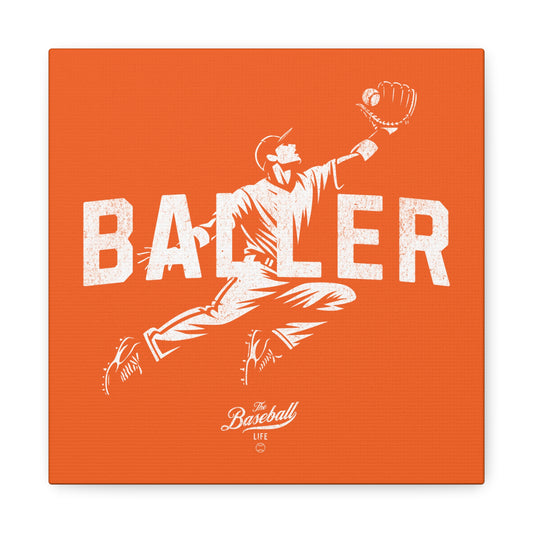 Baller Wall Art Canvas_Orange