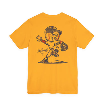 Mr. Baseball Mascot Pitching T-Shirt