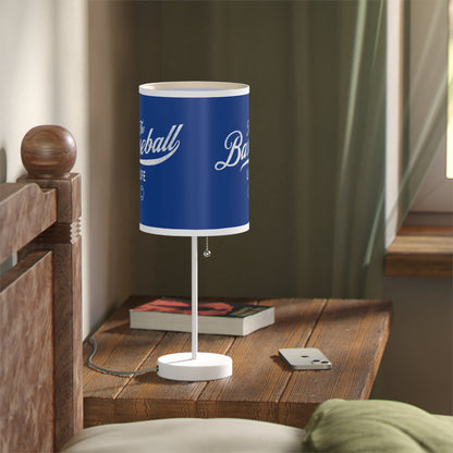 Table Lamp_Royal Blue w White Print