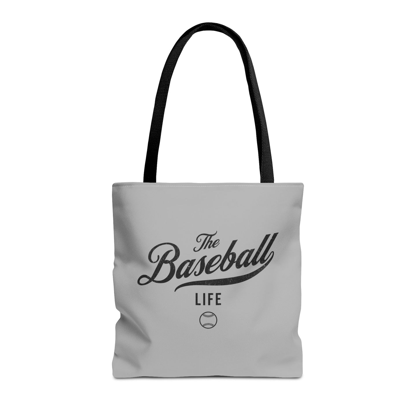 The Baseball Life Tote Bag_Gray w Black Print