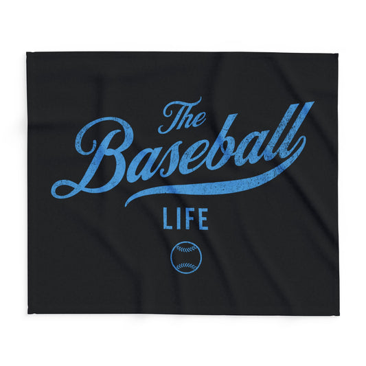 Fleece Blanket_Black w Carolina Blue Print