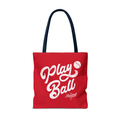 Play Ball Script Tote Bag