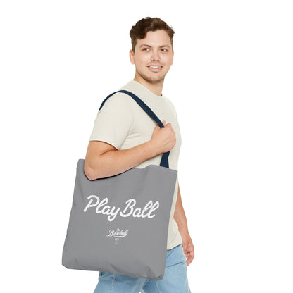 Play Ball Tote Bag_Gray with White Print