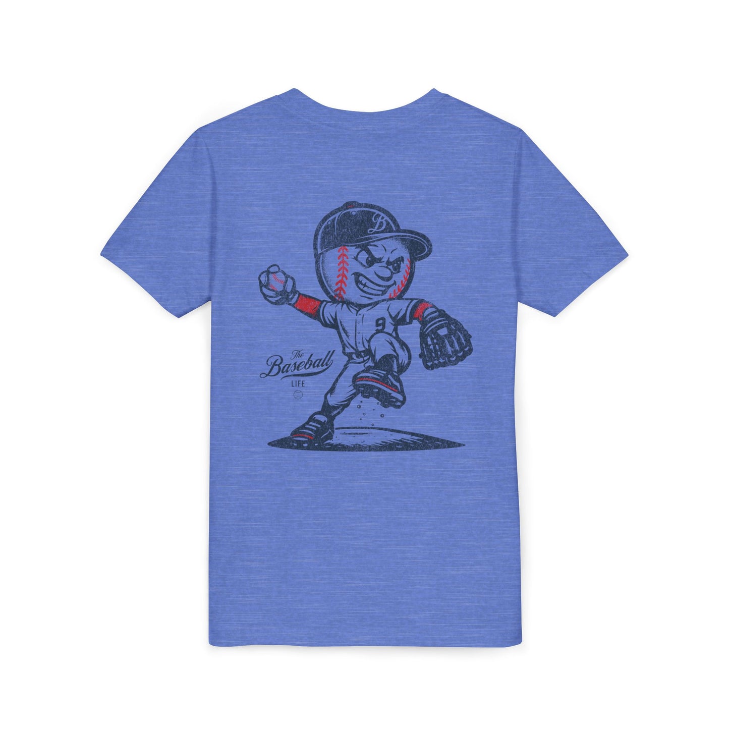 Youth Mr. Baseball Mascot Pitching T-Shirt