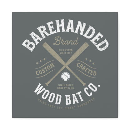 Barehanded Wood Bat Co. Wall Art Canvas_Dark Gray