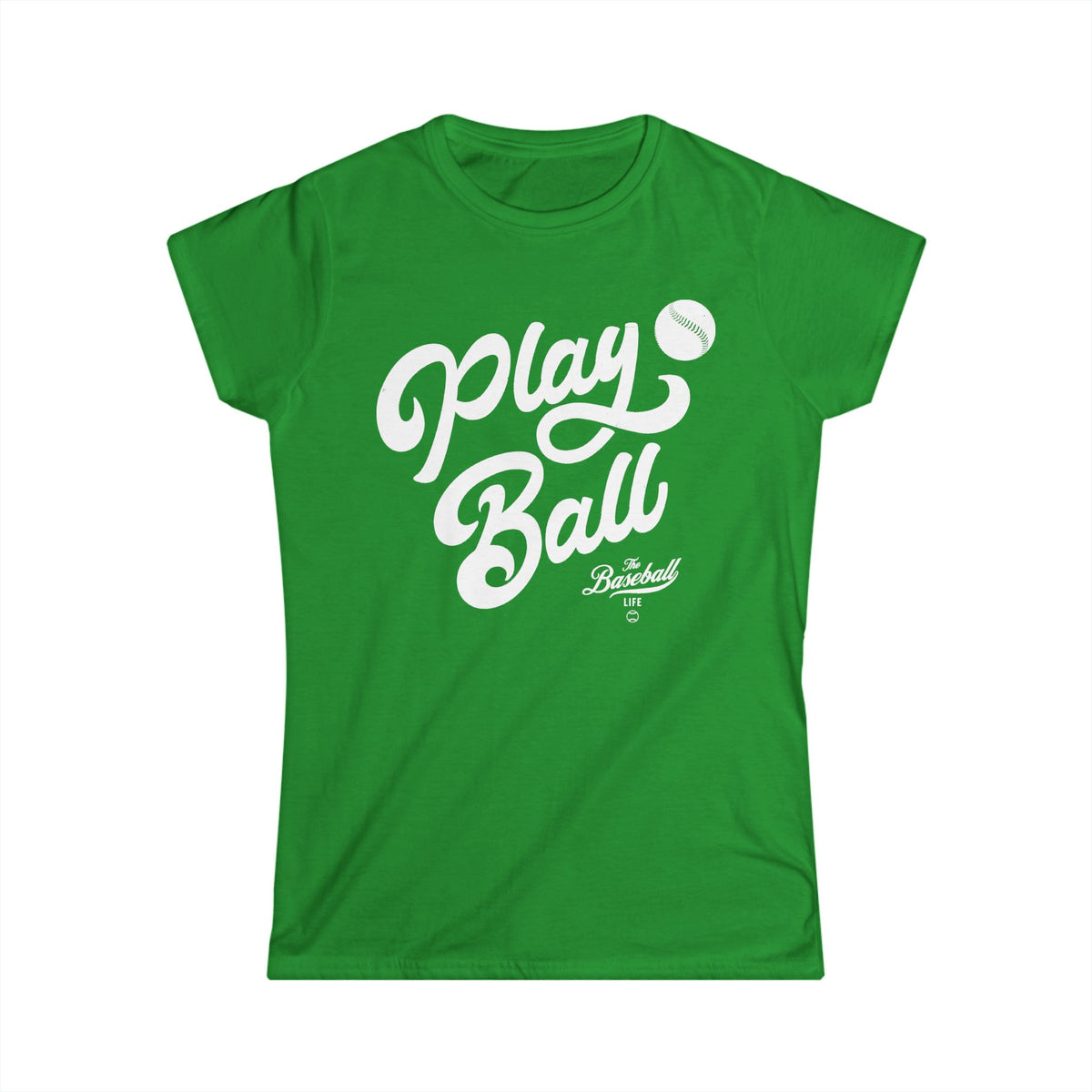 Play Ball Script Women's Baseball T-Shirt