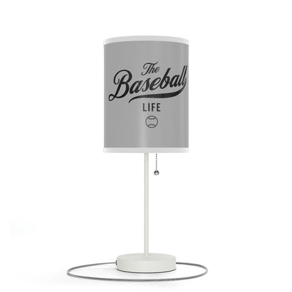Table Lamp_Silver Gray w Black Print