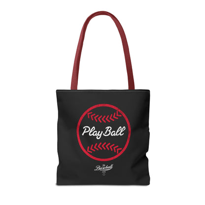 Baseball Icon Play Ball Tote Bag_Black