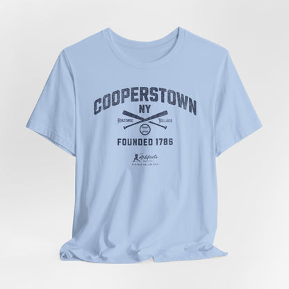 Cooperstown NY Navy Print_Artifacts Baseball Collection T-Shirt
