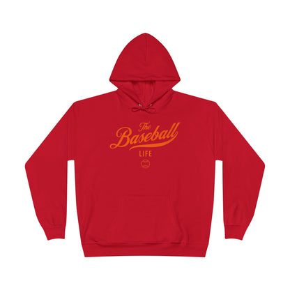 The Baseball Life Hoodie w/Grommets_Orange Print