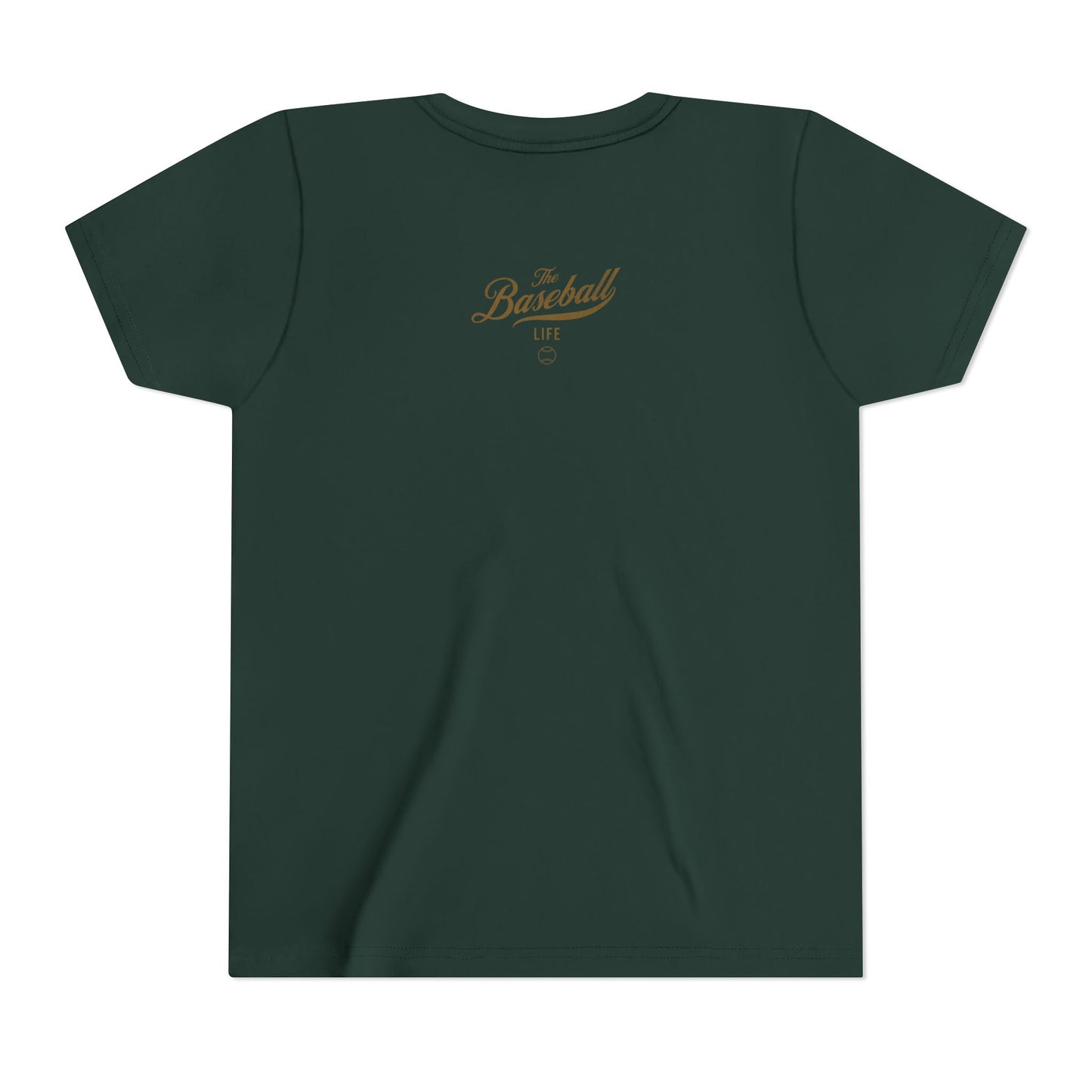 Youth The Baseball Life Classic Script T-Shirt_Old Gold Print