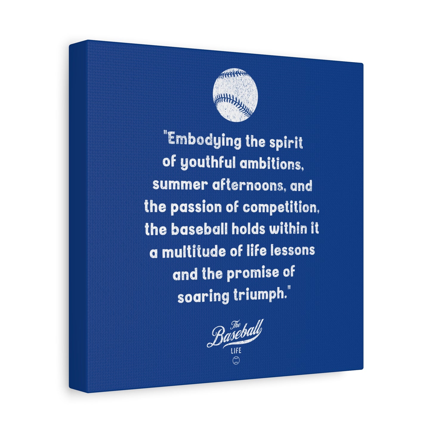 The Baseball Life "Verse" Wall Art Canvas_Royal Blue