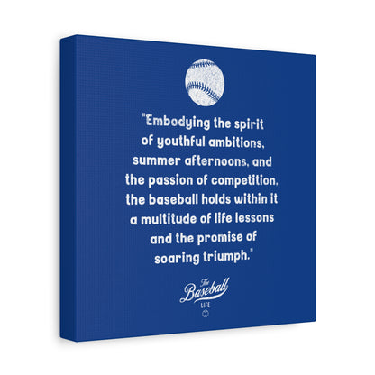 The Baseball Life "Verse" Wall Art Canvas_Royal Blue