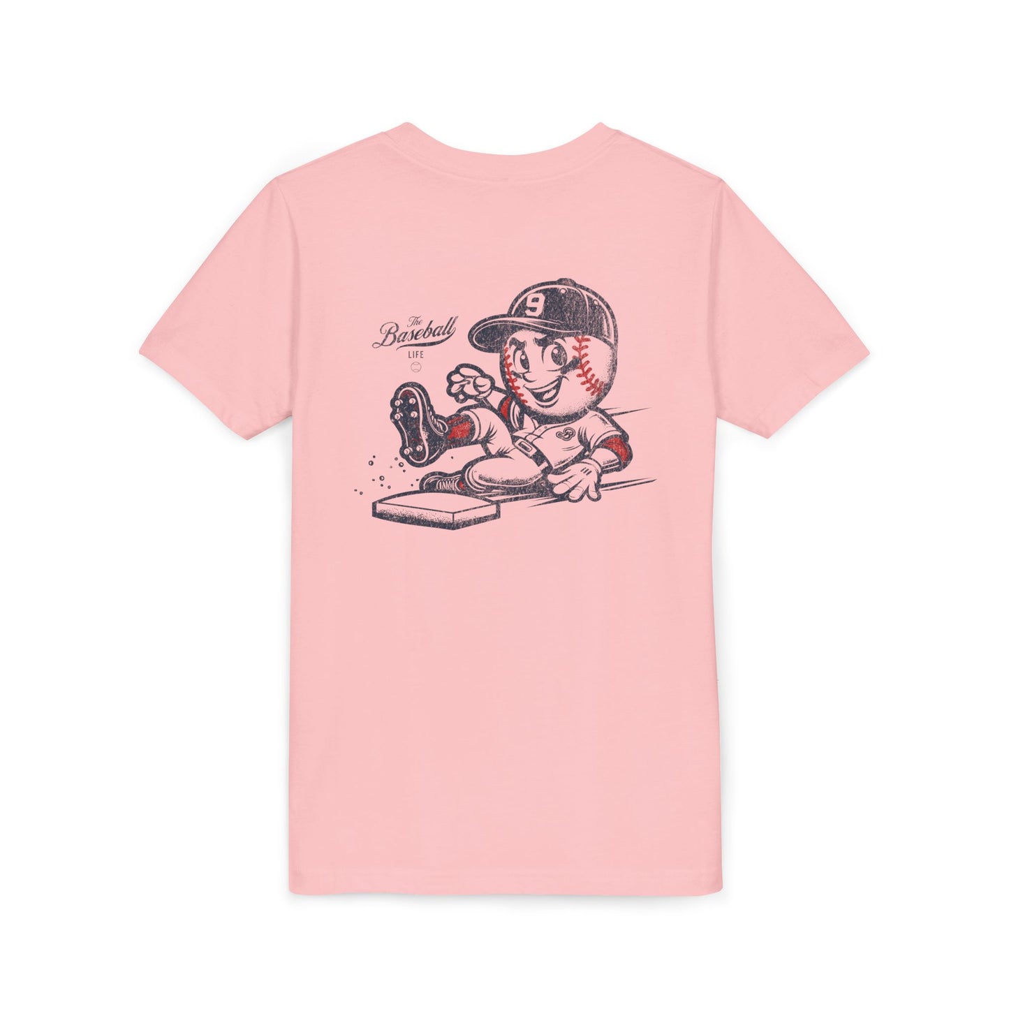 Youth Mr. Baseball Mascot Sliding T-Shirt