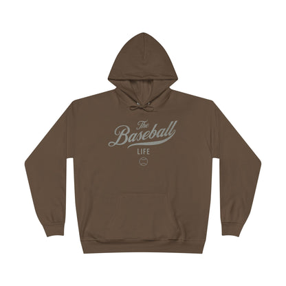 The Baseball Life Hoodie w/Grommets_Silver Gray Print