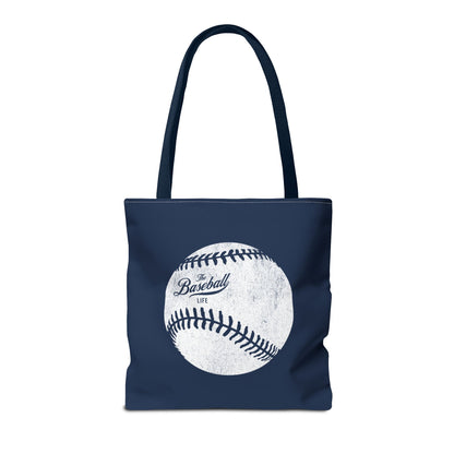 Weathered Baseball Tote Bag_Navy