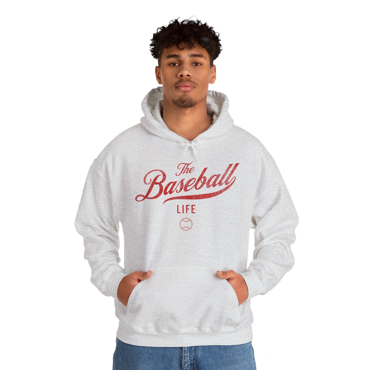 The Baseball Life Hoodie_Red Print