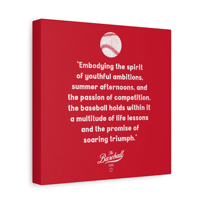 The Baseball Life "Verse" Wall Art Canvas_Red