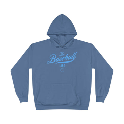 The Baseball Life Hoodie w/Grommets_Carolina Blue Print