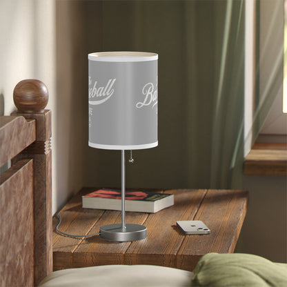Table Lamp_Silver Gray w White Print