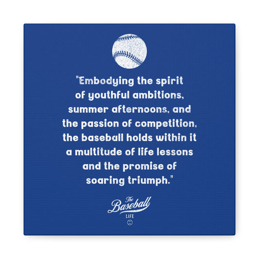 The Baseball Life "Verse" Wall Art Canvas_Royal Blue