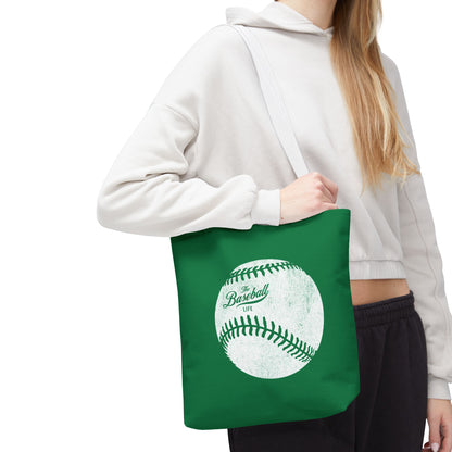 Weathered Baseball Tote Bag_Green
