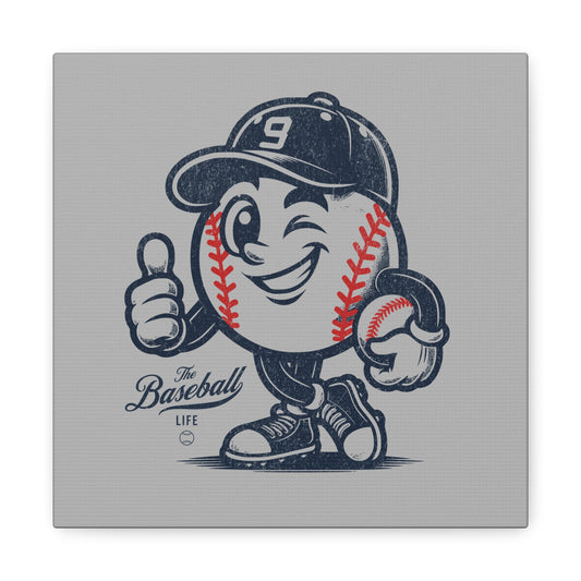 The Original Mr. Baseball Mascot Wall Art Canvas