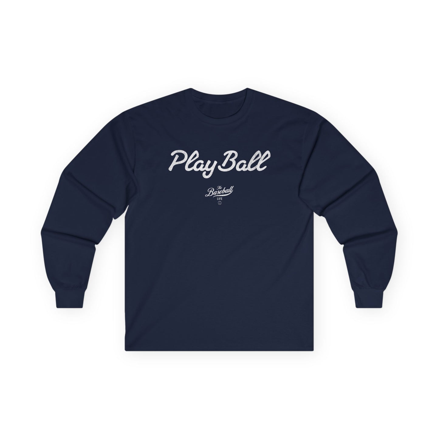 Play Ball_White Print Long-Sleeve T-Shirt