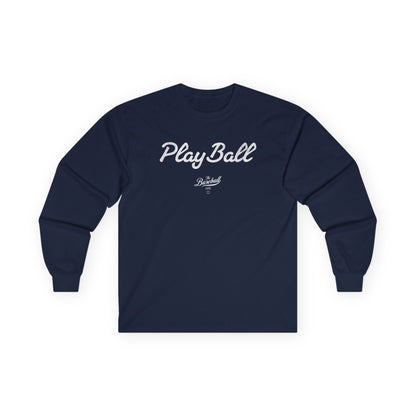 Play Ball_White Print Long-Sleeve T-Shirt